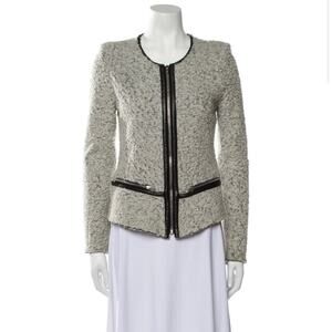 Iro Zyta Zipper Front Wool Leather Jacket Size Small